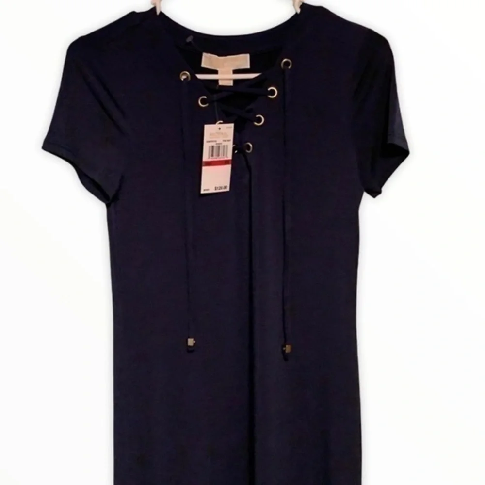 Michael Kors Navy Grommet Maxi 15” Across Chest